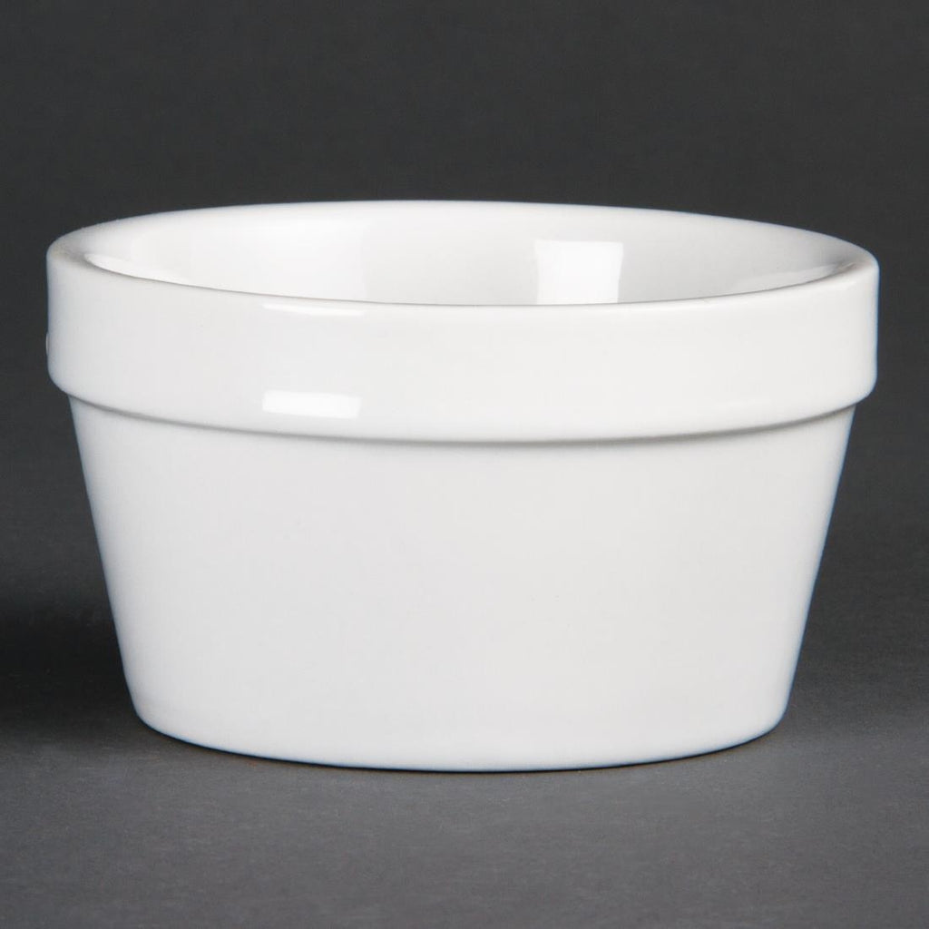 Olympia Whiteware Mediterranean Ramekins White 95mm (Pack of 6) - DK829 Olympia Crockery Olympia   