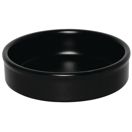 Olympia Mediterranean Stackable Dishes Black 102mm (Pack of 6) - DK832 Olympia Crockery Olympia   