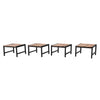 Bolero Steel and Acacia Low Bar Stools (Pack of 4) - DK904 All Stools Bolero   