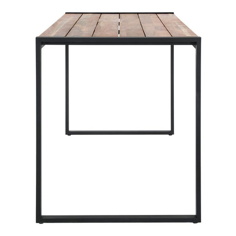 Bolero Steel and Acacia Industrial Bar Table 1800x900mm - DK905 Wooden Tables Bolero   