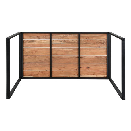 Bolero Steel and Acacia Industrial Bar Table 1800x900mm - DK905 Wooden Tables Bolero   