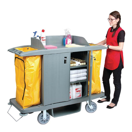Jantex Housekeeping Trolley With Doors - DL012  Jantex   