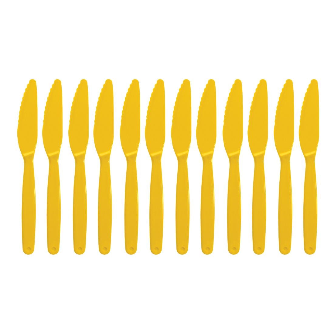 Olympia Kristallon Polycarbonate Knives Yellow (Pack of 12) - DL115  Olympia   