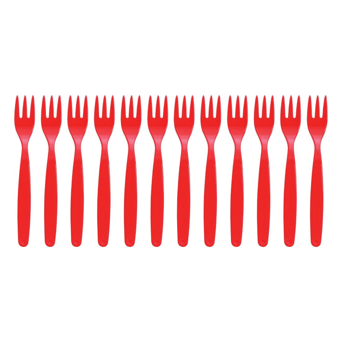 Olympia Kristallon Polycarbonate Forks Red (Pack of 12) - DL118  Olympia   