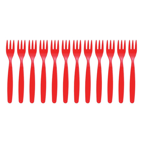 Olympia Kristallon Polycarbonate Forks Red (Pack of 12) - DL118  Olympia   