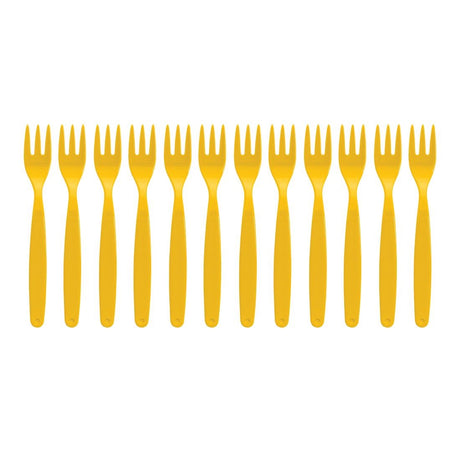 Olympia Kristallon Polycarbonate Forks Yellow (Pack of 12) - DL119  Olympia   