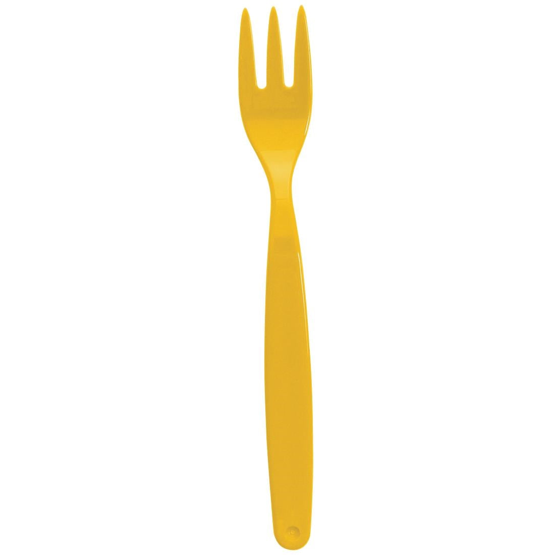 Olympia Kristallon Polycarbonate Forks Yellow (Pack of 12) - DL119  Olympia   