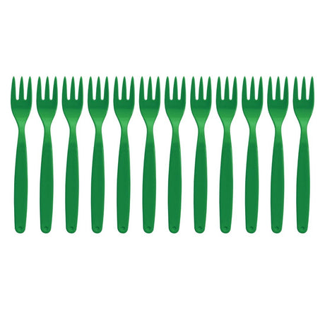 Olympia Kristallon Polycarbonate Forks Green (Pack of 12) - DL120  Olympia   