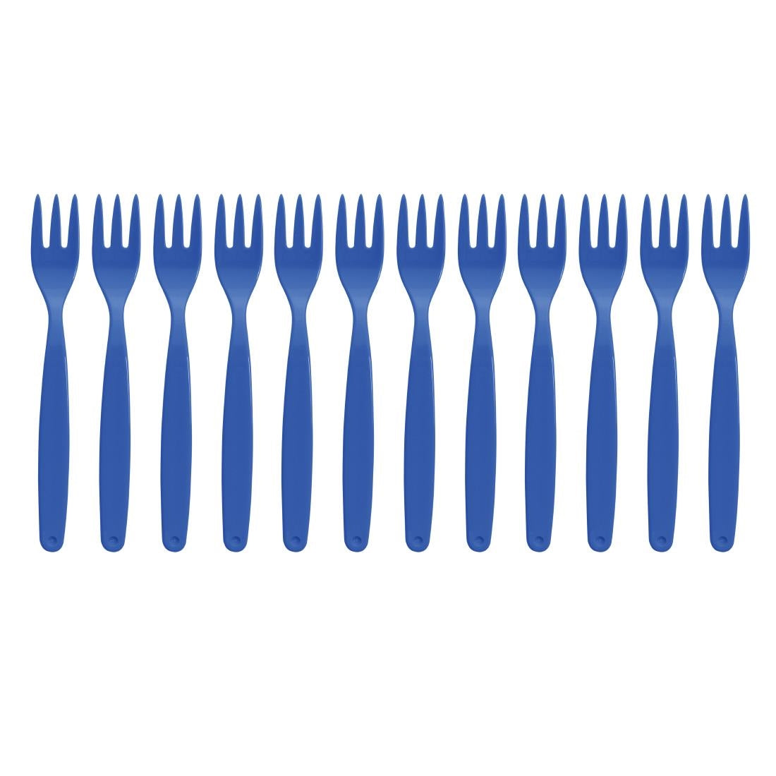 Olympia Kristallon Polycarbonate Forks Blue (Pack of 12) - DL121  Olympia   