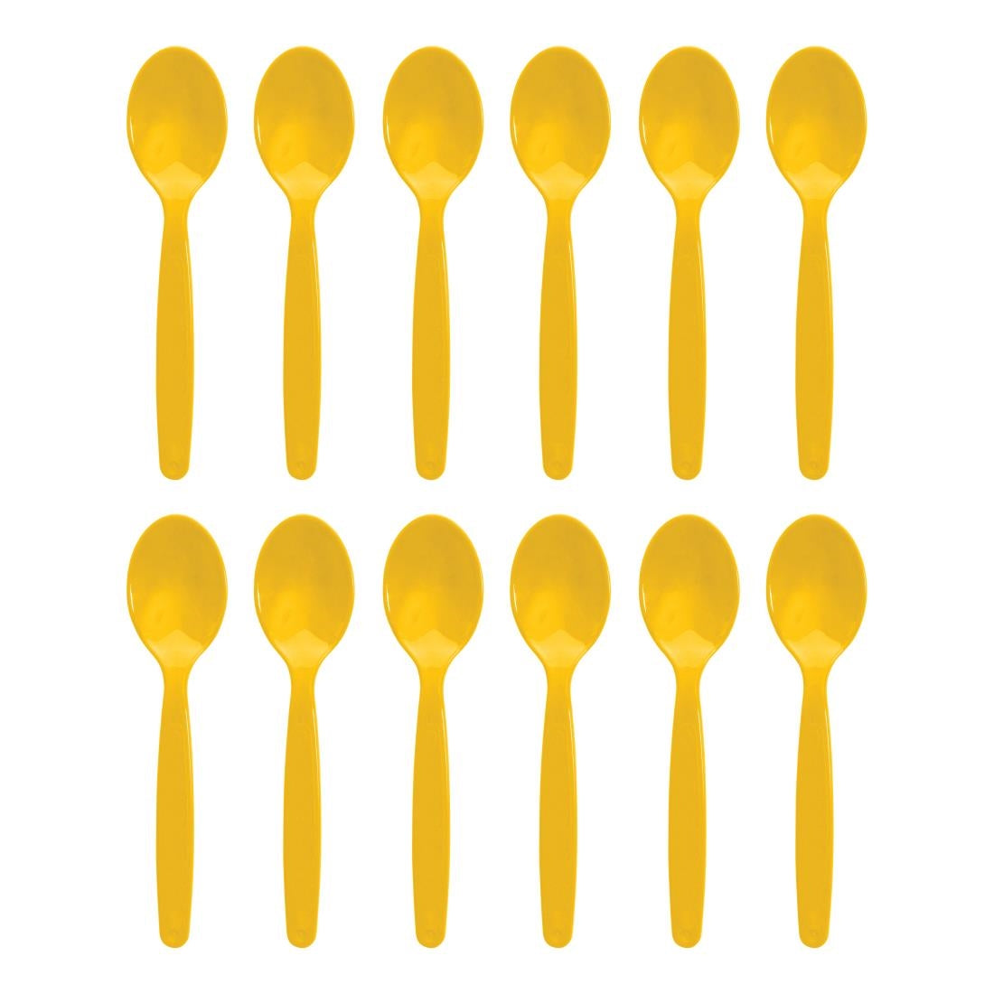 Olympia Kristallon Polycarbonate Spoons Yellow (Pack of 12) - DL123 Spoons Olympia