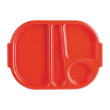 Olympia Kristallon Small Polycarbonate Compartment Food Trays Red 321mm - DL126 Melamine and Polycarbonate Olympia   