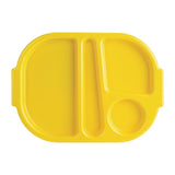 Olympia Kristallon Small Polycarbonate Compartment Food Trays Yellow 321mm - DL127 Melamine and Polycarbonate Olympia   
