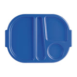 Olympia Kristallon Small Polycarbonate Compartment Food Trays Blue 321mm - DL129 Melamine and Polycarbonate Olympia   