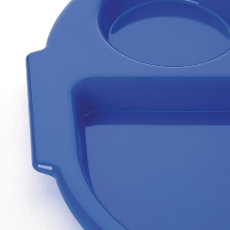 Olympia Kristallon Small Polycarbonate Compartment Food Trays Blue 321mm - DL129 Melamine and Polycarbonate Olympia   
