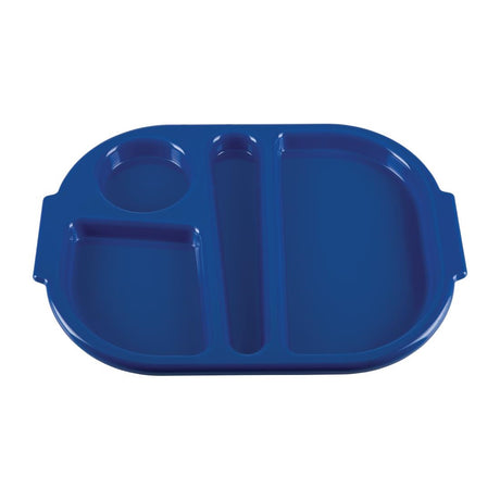 Olympia Kristallon Small Polycarbonate Compartment Food Trays Blue 321mm - DL129 Melamine and Polycarbonate Olympia   
