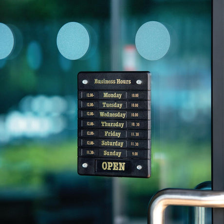 Beaumont Adjustable Opening Hours Display - DL226  Beaumont   