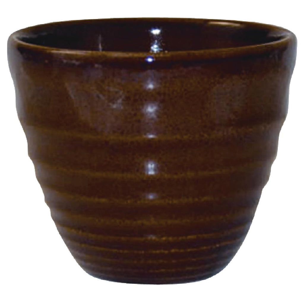 Churchill Bit on the Side Brown Ripple Chip Mugs 284ml (Pack of 12) - DL413 Churchill Super Vitrified Churchill   