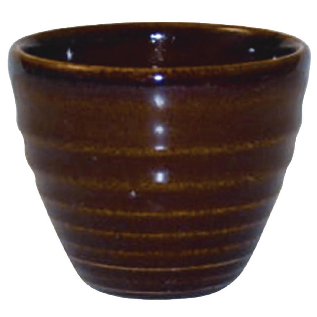 Churchill Bit on the Side Brown Ripple Dip Pots 114ml (Pack of 12) - DL419 Churchill Super Vitrified Churchill   