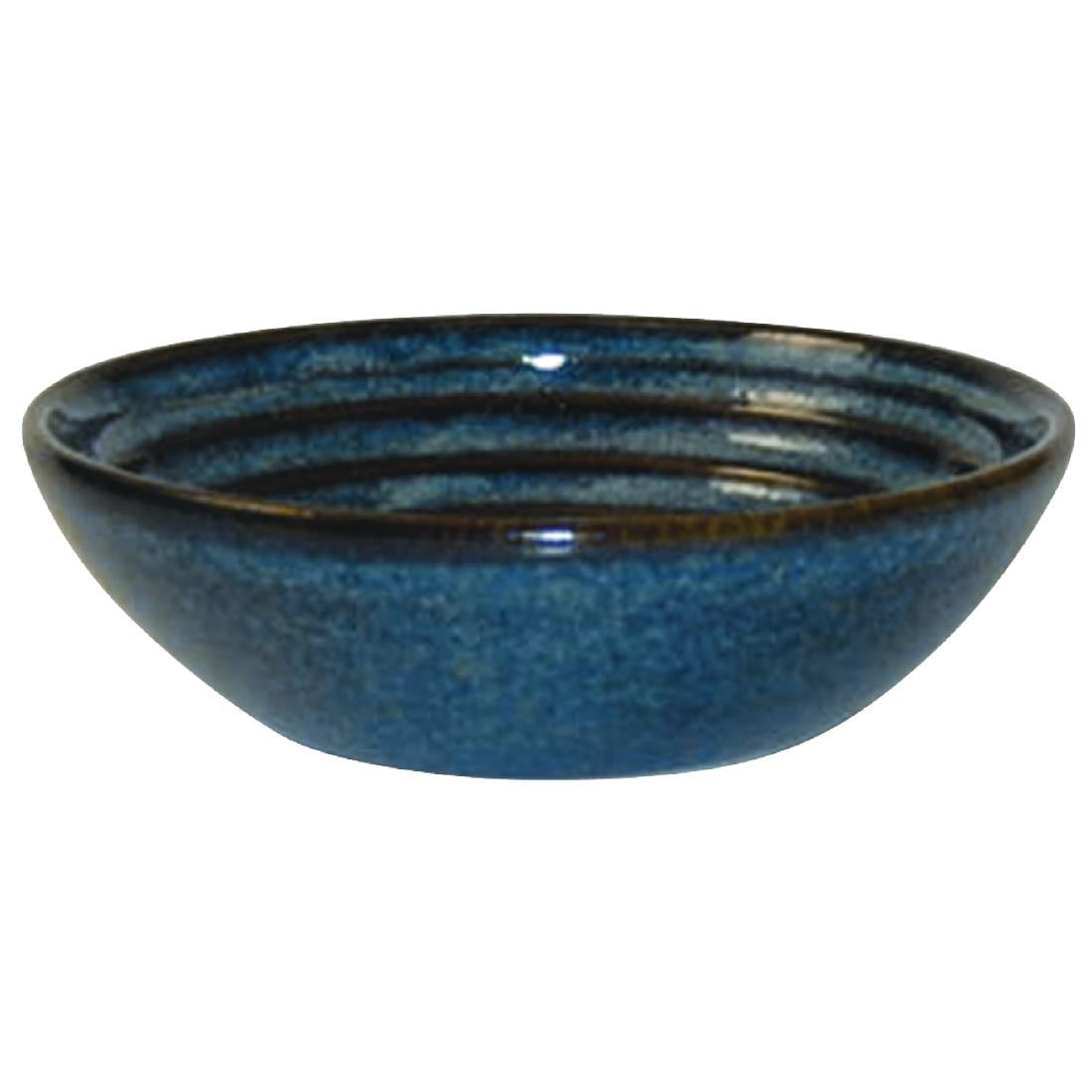 Churchill Bit on the Side Blue Ripple Dip Dishes 113mm (Pack of 12) - DL421 Churchill Super Vitrified Churchill   