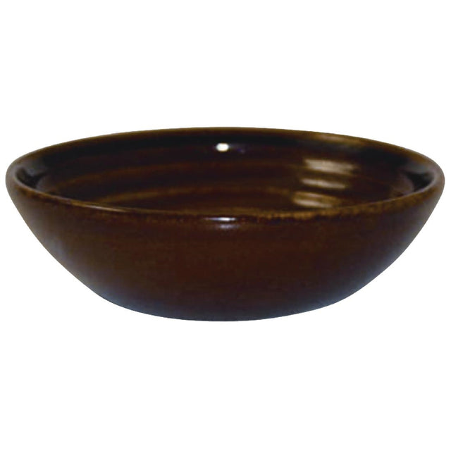 Churchill Bit on the Side Brown Ripple Dip Dishes 113mm (Pack of 12) - DL422 Churchill Super Vitrified Churchill   