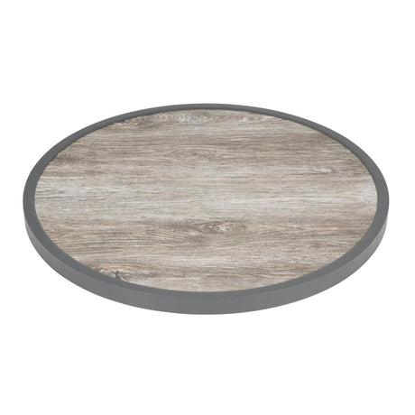 Bolero Fibre Glass Round Table Top Wood Effect 580mm - DL486 Wood Effect Table Tops Bolero   