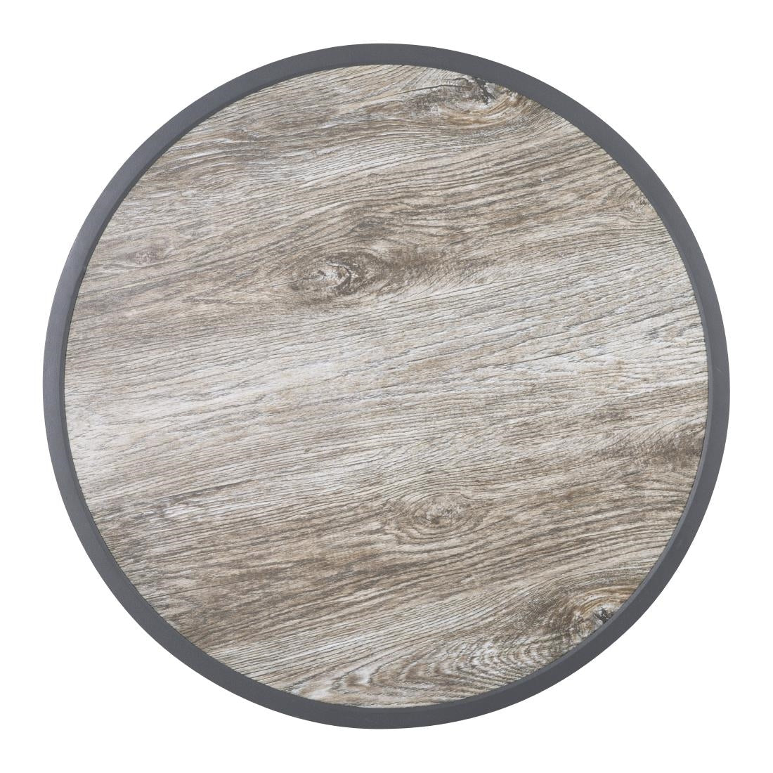 Bolero Fibre Glass Round Table Top Wood Effect 580mm - DL486 Wood Effect Table Tops Bolero   