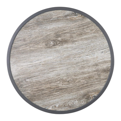 Bolero Fibre Glass Round Table Top Wood Effect 580mm - DL486 Wood Effect Table Tops Bolero   