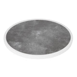 Bolero Fibre Glass Round Table Top Dark Stone Effect 580mm - DL488 Stone Effect Table Tops Bolero   