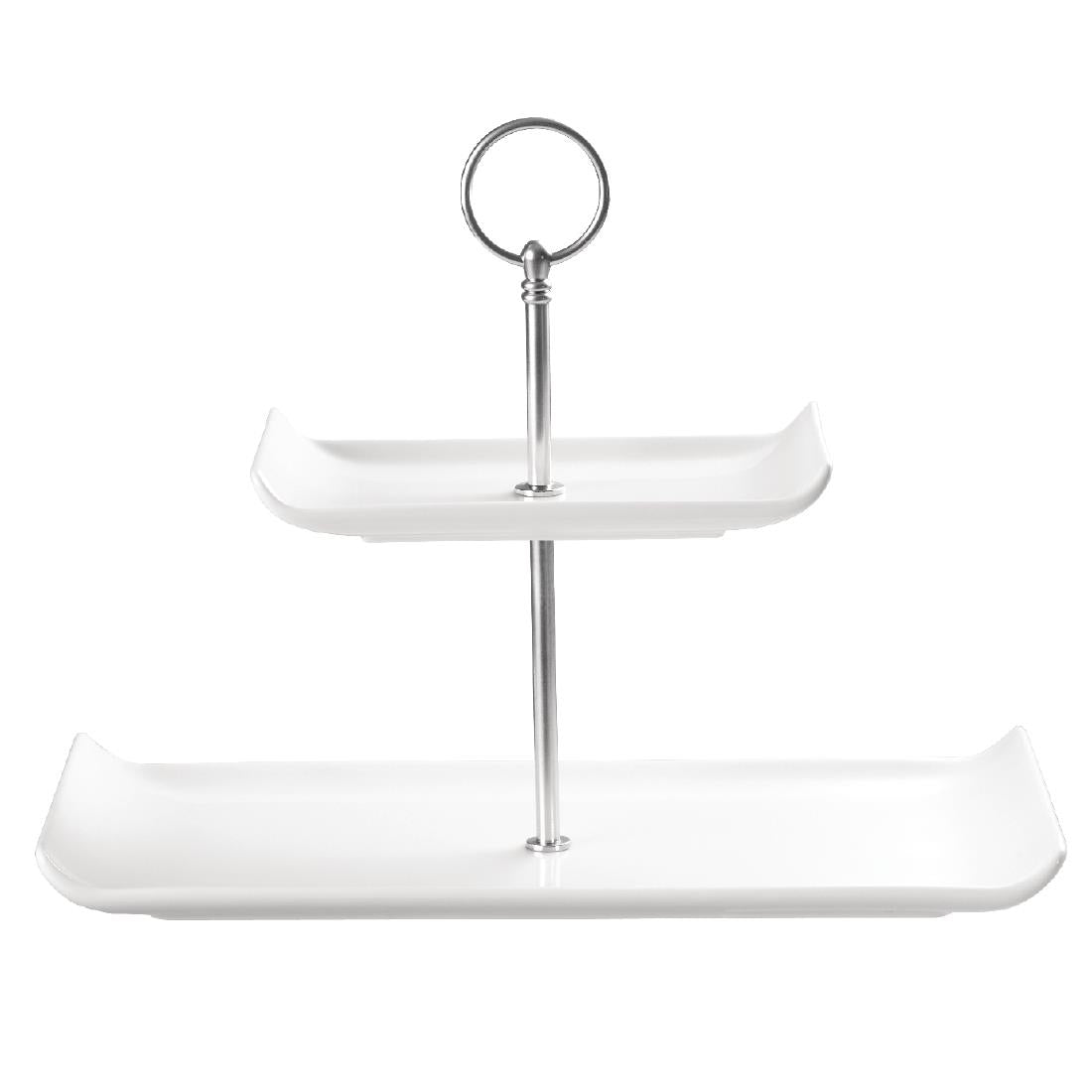 Churchill 2 Tier Rectangular Plate Tower 300mm (Pack of 2) - DL496  Churchill   