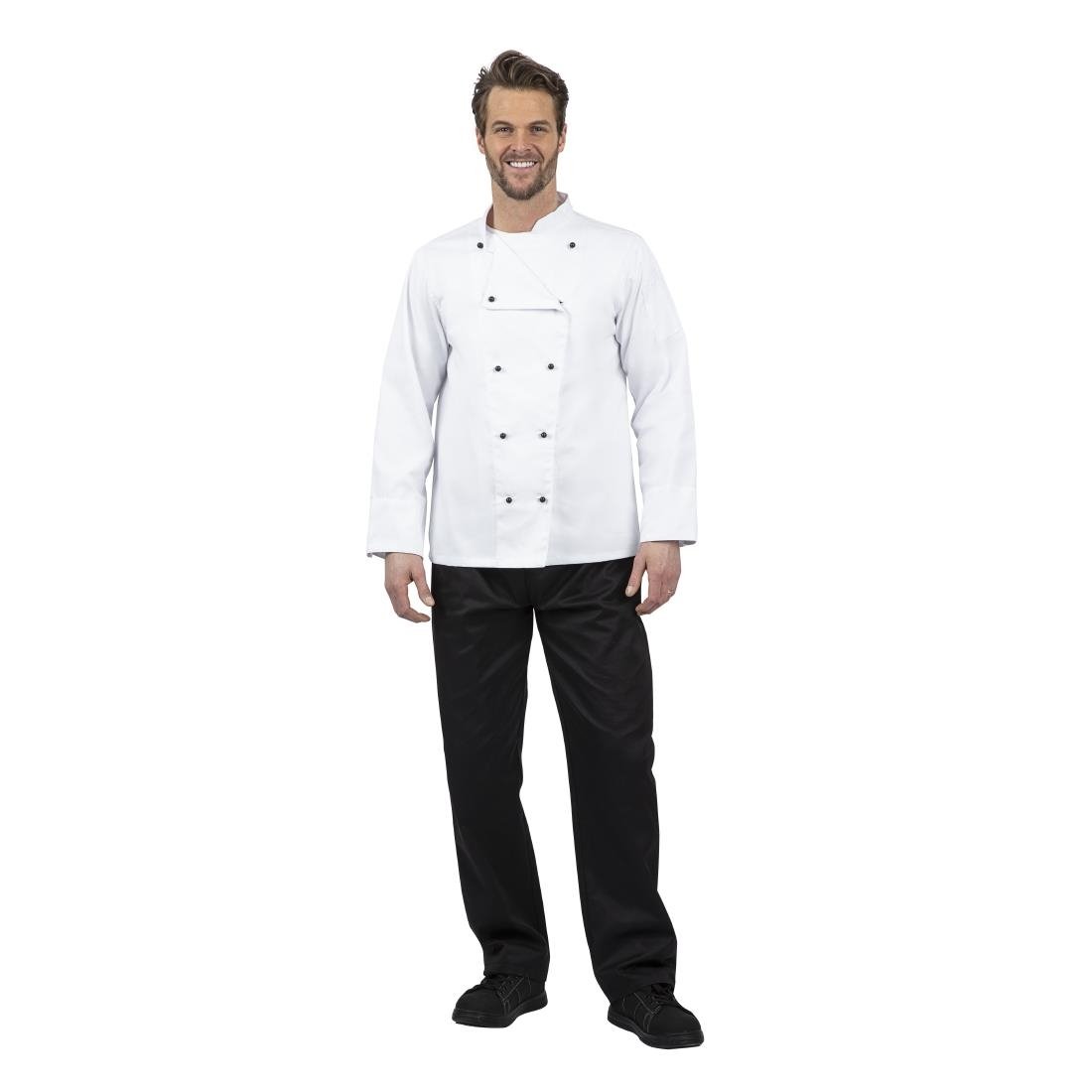Whites Chicago Unisex Chefs Jacket Long Sleeve XS - DL710-XS Whites Chef Jackets and Tunics Whites Chefs Clothing   