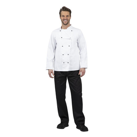 Whites Chicago Unisex Chefs Jacket Long Sleeve XS - DL710-XS Whites Chef Jackets and Tunics Whites Chefs Clothing   