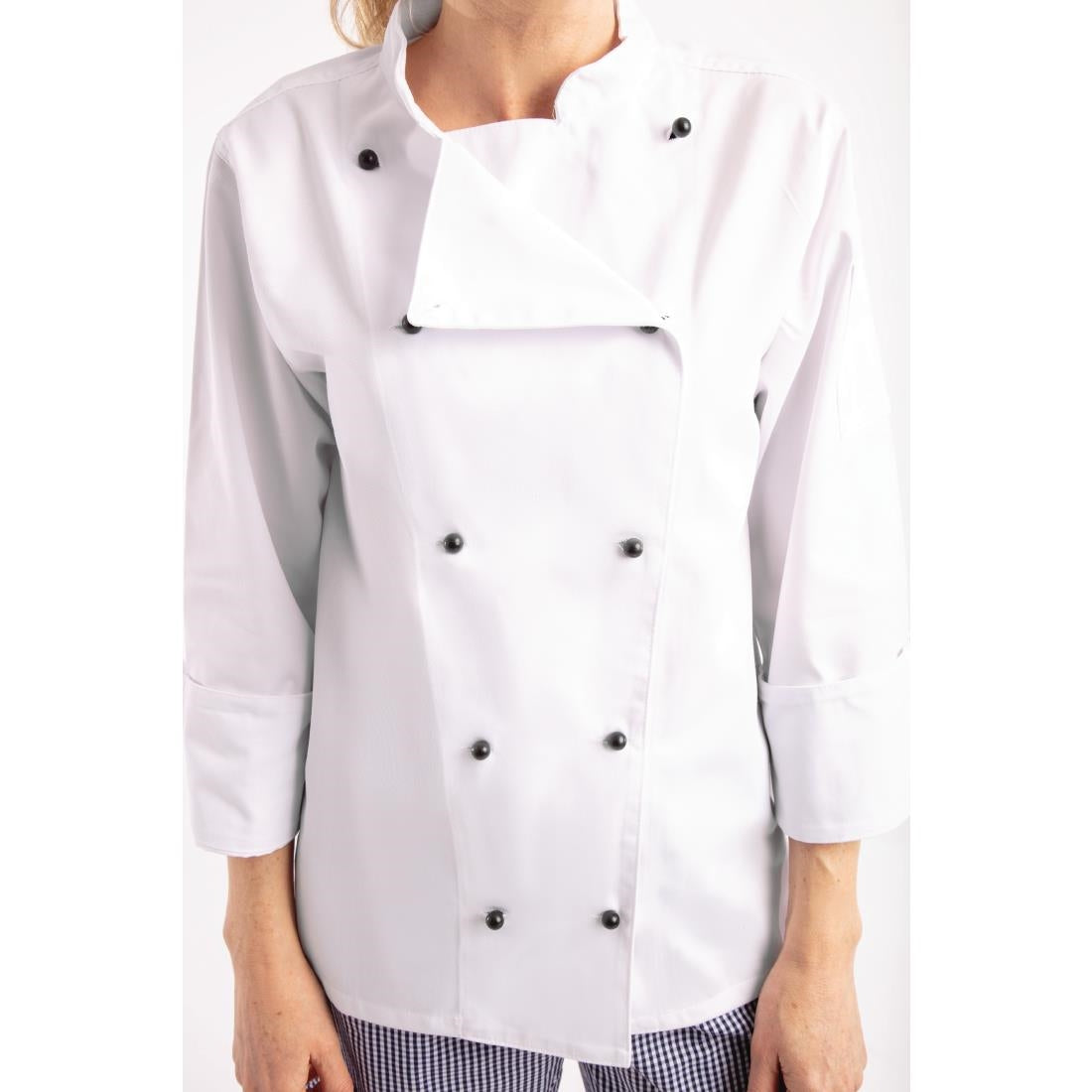 Whites Chicago Unisex Chefs Jacket Long Sleeve L - DL710-L Whites Chef Jackets and Tunics Whites Chefs Clothing   