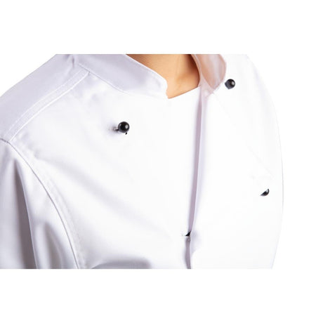 Whites Chicago Unisex Chefs Jacket Short Sleeve White S - DL711-S Whites Chef Jackets and Tunics Whites Chefs Clothing   
