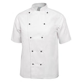 Whites Chicago Unisex Chefs Jacket Short Sleeve White L - DL711-L Whites Chef Jackets and Tunics Whites Chefs Clothing   