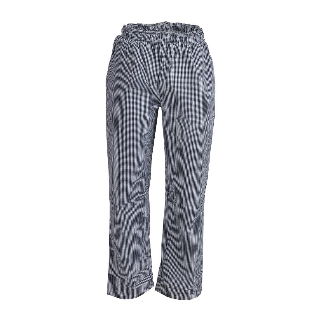 Whites Unisex Vegas Chefs Trousers Black and White Check L - DL712-L Whites Chef Trousers Whites Chefs Clothing   