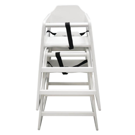 Bolero Wooden High Chair Antique White Finish - DL833  Bolero   