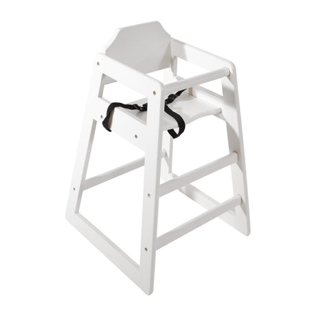 Bolero Wooden High Chair Antique White Finish - DL833  Bolero   