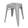 Bolero Bistro Galvanised Steel Low Stool (Pack of 4) - DL875 Metal Bar Stools Bolero   