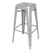 Bolero Bistro Galvanised Steel High Stool (Pack of 4) - DL876 Metal Bar Stools Bolero   