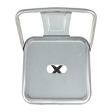 Bolero Bistro Galvanised Steel High Stool with Backrest (Pack of 4) - DL877 Metal Bar Stools Bolero   