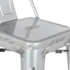 Bolero Bistro Galvanised Steel High Stool with Backrest (Pack of 4) - DL877 Metal Bar Stools Bolero   