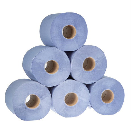Jantex Centrefeed Blue Rolls 2-Ply 120m (Pack of 6) - DL921  Jantex   