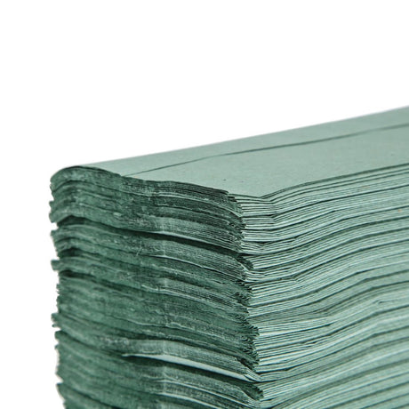 Jantex Z Fold Paper Hand Towels Green 1-Ply 3000 Sheets - DL923  Jantex   