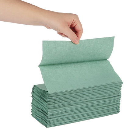Jantex Z Fold Paper Hand Towels Green 1-Ply 3000 Sheets - DL923  Jantex   