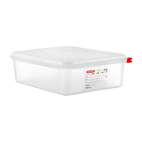 Araven Polypropylene 1/2 Gastronorm Food Container 6.5Ltr (Pack of 4) - DL982  Araven   