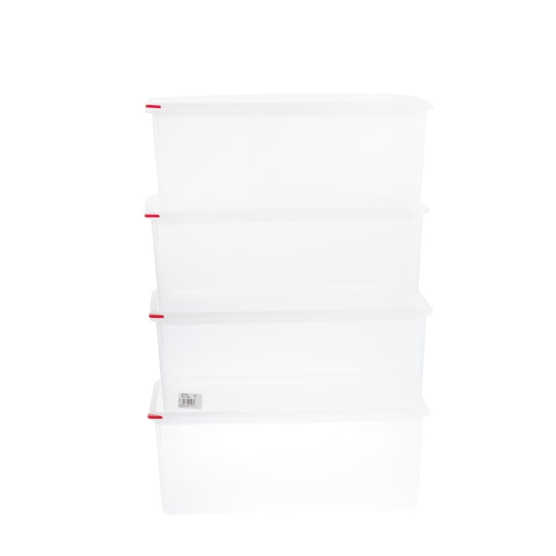 Araven Polypropylene 1/1 Gastronorm Food Storage Box 28Ltr (Pack of 4) - DL984  Araven   