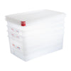 Araven Polypropylene 1/1 Gastronorm Food Storage Box 28Ltr (Pack of 4) - DL984  Araven   