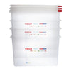 Araven Polypropylene 1/1 Gastronorm Food Storage Box 28Ltr (Pack of 4) - DL984  Araven   