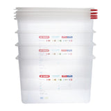 Araven Polypropylene 1/1 Gastronorm Food Storage Box 28Ltr (Pack of 4) - DL984  Araven   