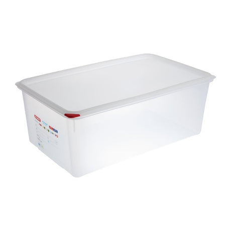 Araven Polypropylene 1/1 Gastronorm Food Storage Box 28Ltr (Pack of 4) - DL984  Araven   